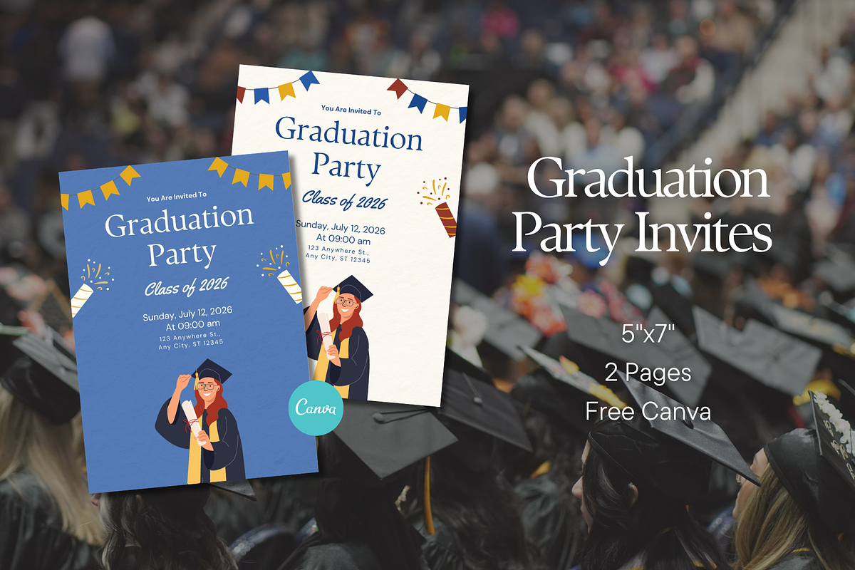 Graduation Party Invitations, an Invitation Template by Anna Design Studio (Photo 1 of 7)