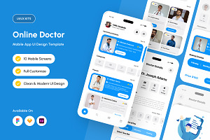 Medico - Online Doctor App Design, an App Template by productype1