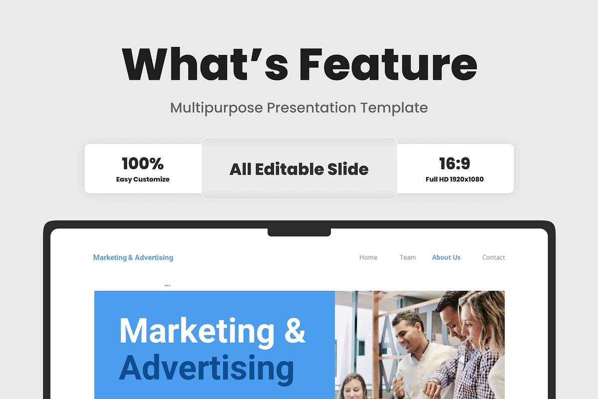 Marketing & Advertising PowerPoint, a Presentation Template by SquidPixey (Photo 2 of 6)