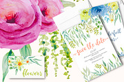 Bright watercolor flowers clipart, an Object Graphic by rosypatterns (Thumbnail 5 of 5)