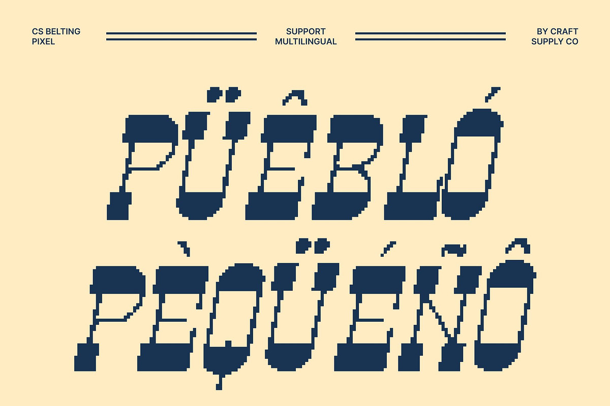 CS Belting Pixel, a Slab Serif Font by Craft Supply Co. (Photo 5 of 8)
