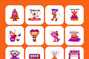New Year Stickers Collection, an Emoji Icon by Creative Stall (Thumbnail 9 of 9)