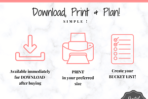 Bucket List Printable - Minimalist