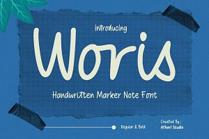 Woris - Handwritten Marker Note Font
