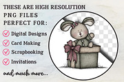 Whimsical Valentine Bunny Clipart, an Illustration by RobertsArt (Thumbnail 2 of 7)