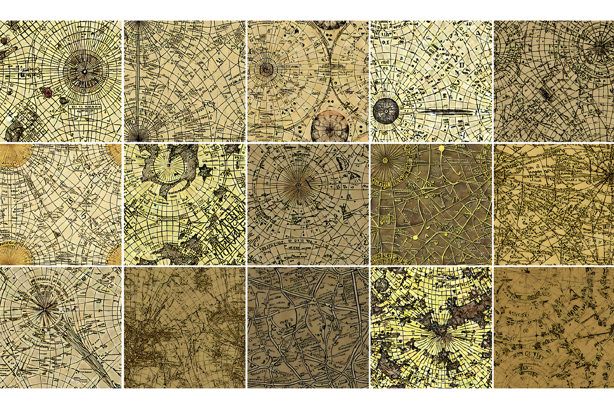 Vintage Star Maps Pattern Bundle, a Pattern Graphic by jannatulpakhi (Photo 2 of 3)