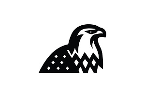 Hawk Head Icon Illustration Silhouet, a Branding & Logo Template by Vectorium Studio
