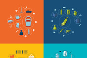 9 AGRICULTURE flat infographics, a Presentation Template by Palau (Thumbnail 2 of 5)