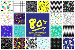 Geometric 80's Style Patterns