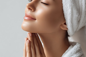 Relaxed young woman with closed eyes, a Beauty & Fashion Photo by MistyDay