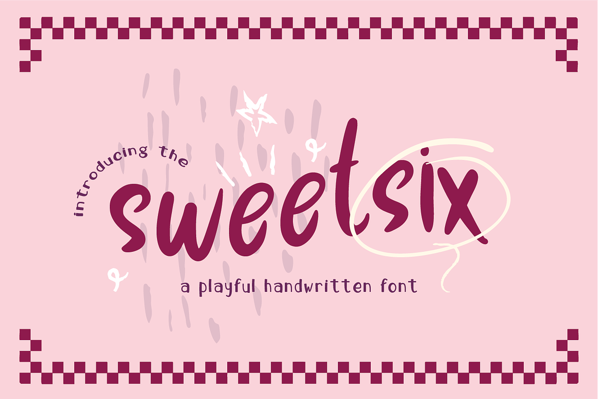 Sweetsix - Playful Font, a Handwritten Font by Berdansabersama (Photo 1 of 9)
