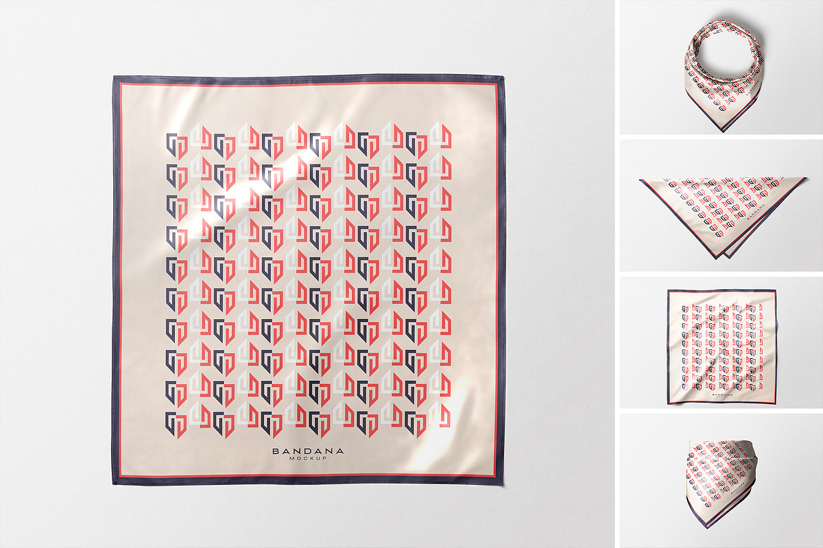 Bandana Mockup, a Product Mockup by PixelVoyager (Photo 1 of 7)