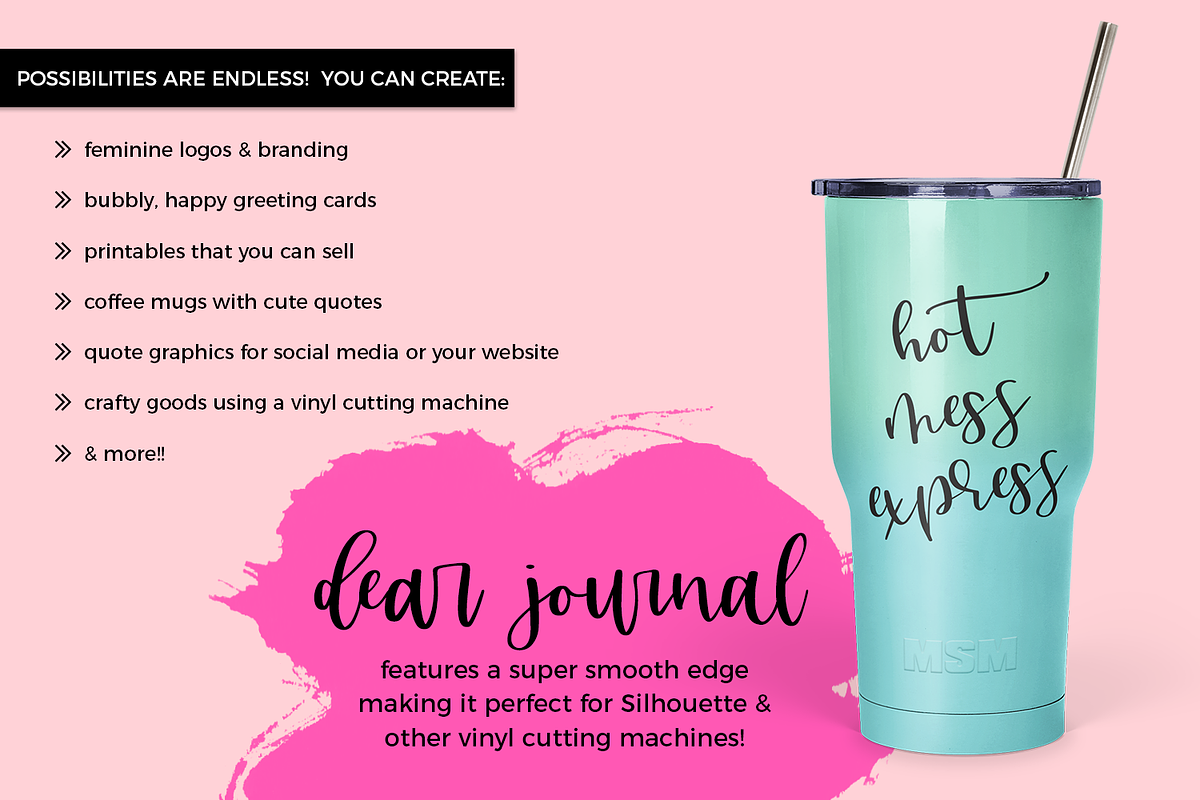 Dear Journal Calligraphy Font preview 2