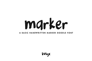 Marker A Handwritten Doodle Font