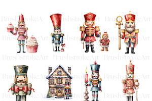 Watercolor Nutcracker Clipart Pack