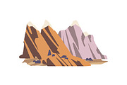 Rocky mountain landscapes set, an Object Illustration by PaperTrident (Thumbnail 10 of 13)