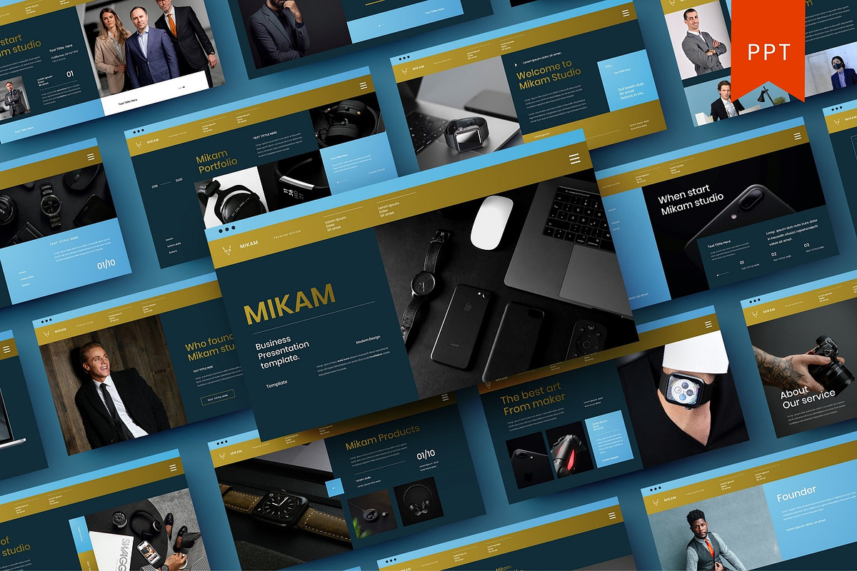 Mikam – Business PowerPoint, a Presentation Template by Dens Creative Studio (Photo 1 of 6)