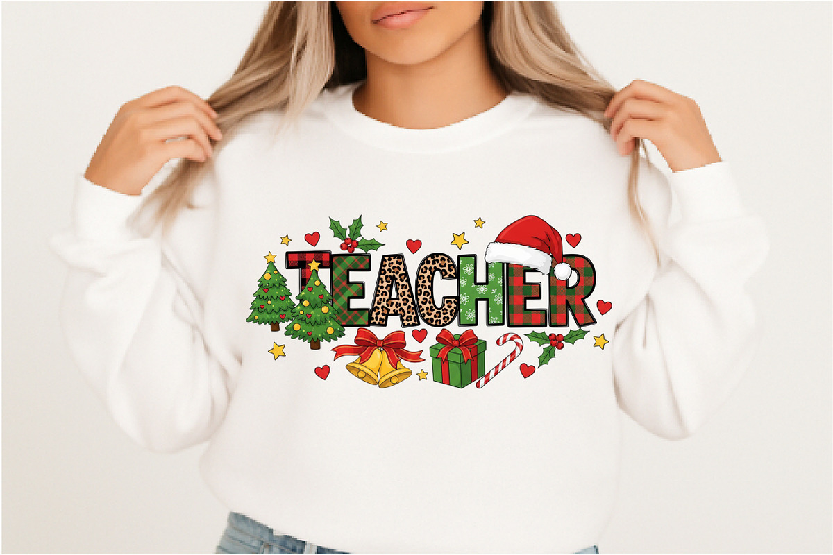 Christmas Teacher Tree PNG, an Illustration by DreamArtGraphic (Photo 5 of 5)
