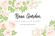 FONT SET&Rose Garden vector element, an Illustration by MooBeer (Thumbnail 1 of 6)