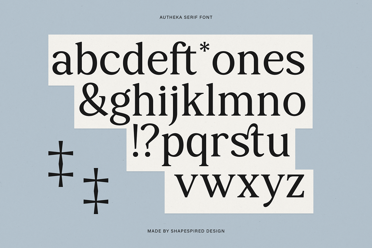 Autheka - Modern Transitional Serif, a Serif Font by Shapespired Design