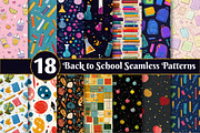 Back to School Seamless Patterns, a Texture Illustration by Dream Creation (Thumbnail 1 of 4)