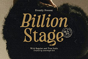 Billion Stage Serif, a Serif Font by Letterhend Studio (Thumbnail 1 of 9)