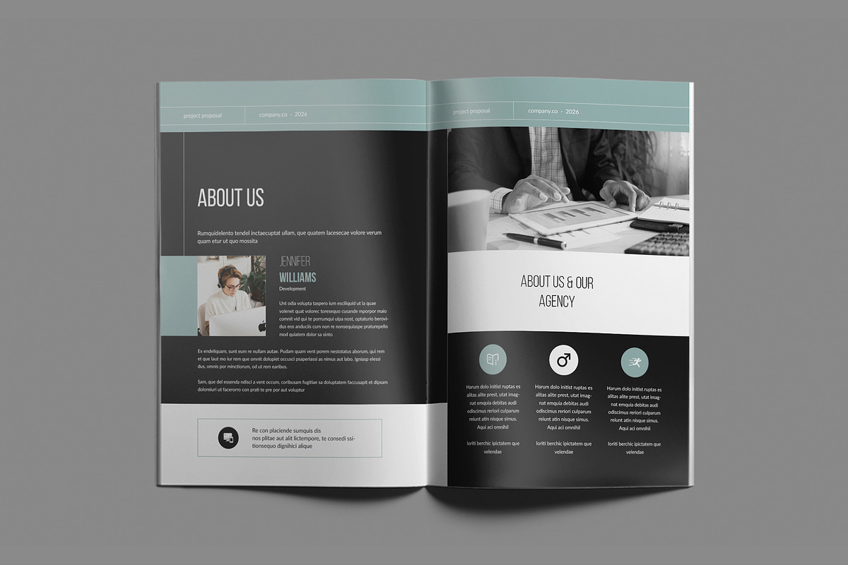 Project Proposal Brochure Template, a Brochure Template by White Graphic (Photo 4 of 16)