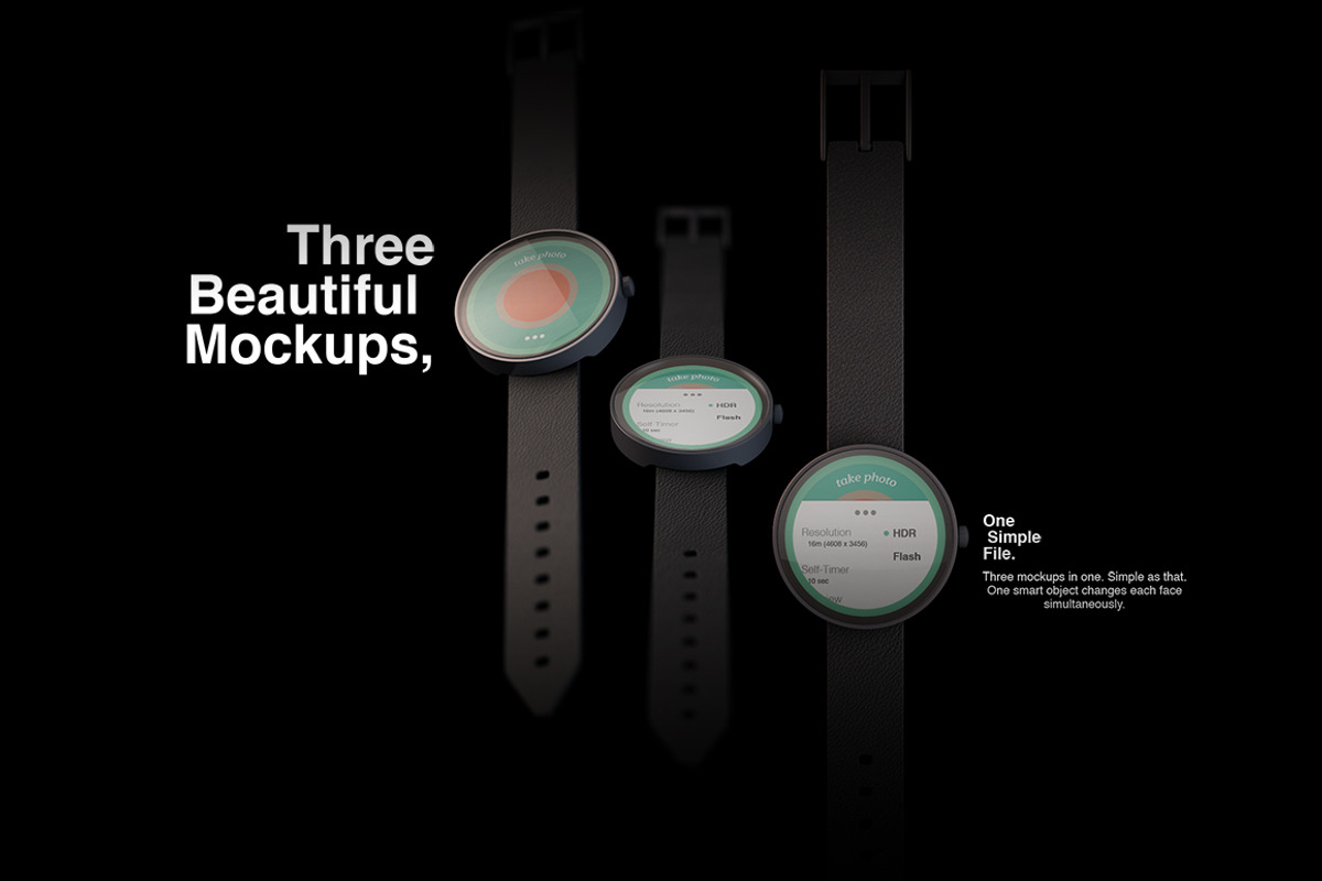 Smartwatch Mockup, an Android Mockup by Evan Molina (Photo 3 of 3)