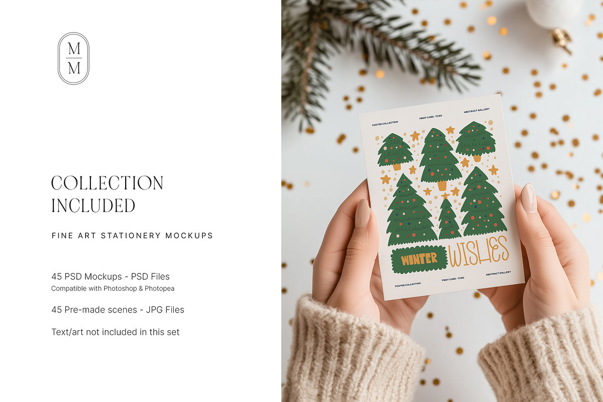 Festive Season Christmas Card Mockup, a Product Mockup by Muse Mockups (Photo 7 of 15)