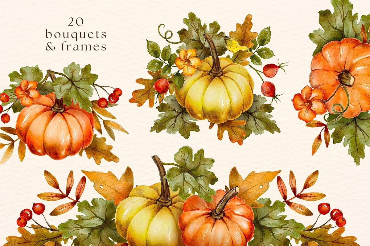Thanksgiving Watercolor Clipart, an Illustration by Red Ink (Photo 4 of 10)