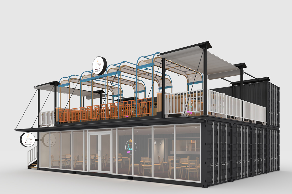 3D Model Container Cafe 16, an Architecture 3D Model by SR 3D Visual (Photo 11 of 20)