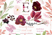 Burgundy flowers USA states, an Illustration by LABFcreations (Thumbnail 9 of 10)