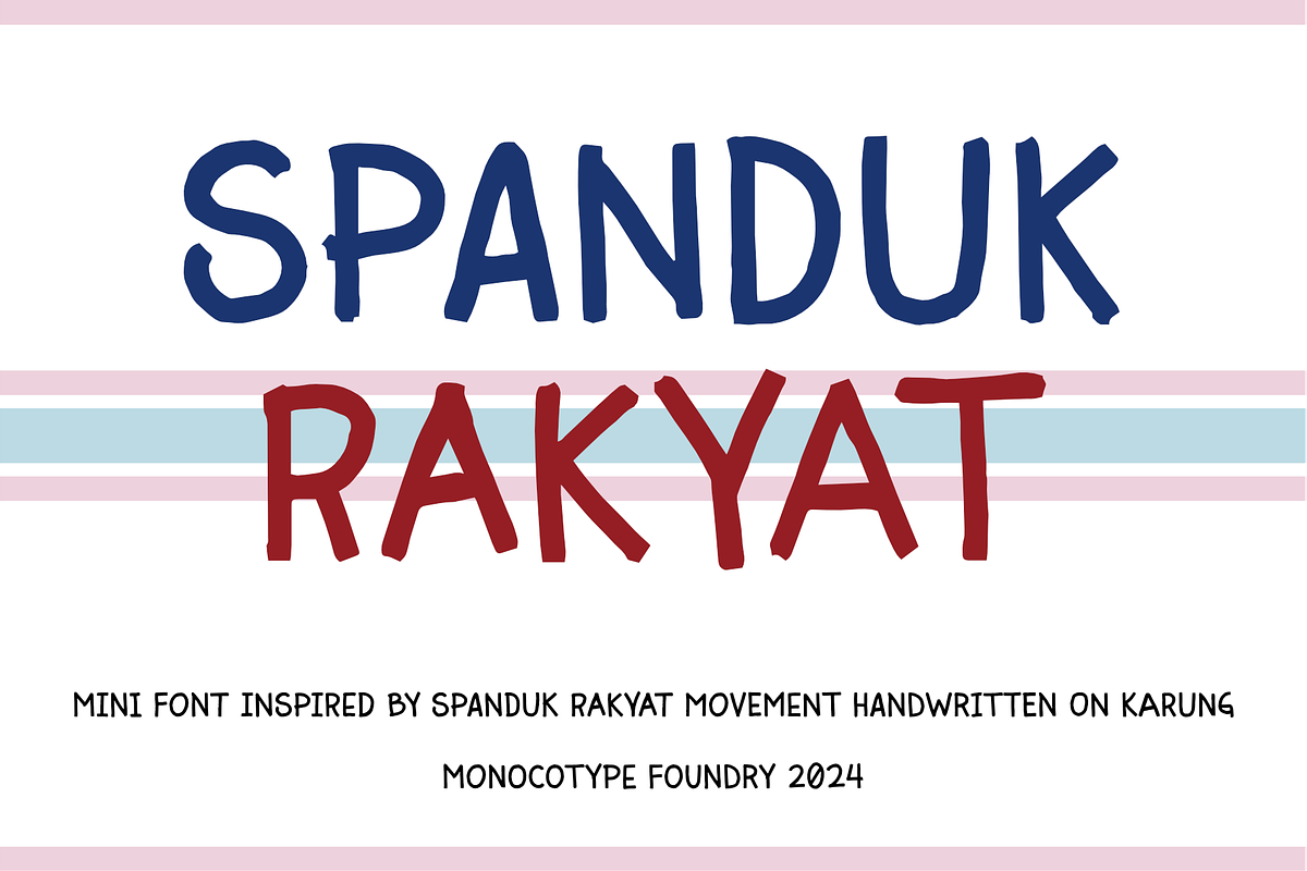 Spanduk Rakyat Mini Font, a Sans Serif Font by Monoco Type Foundry (Photo 1 of 5)