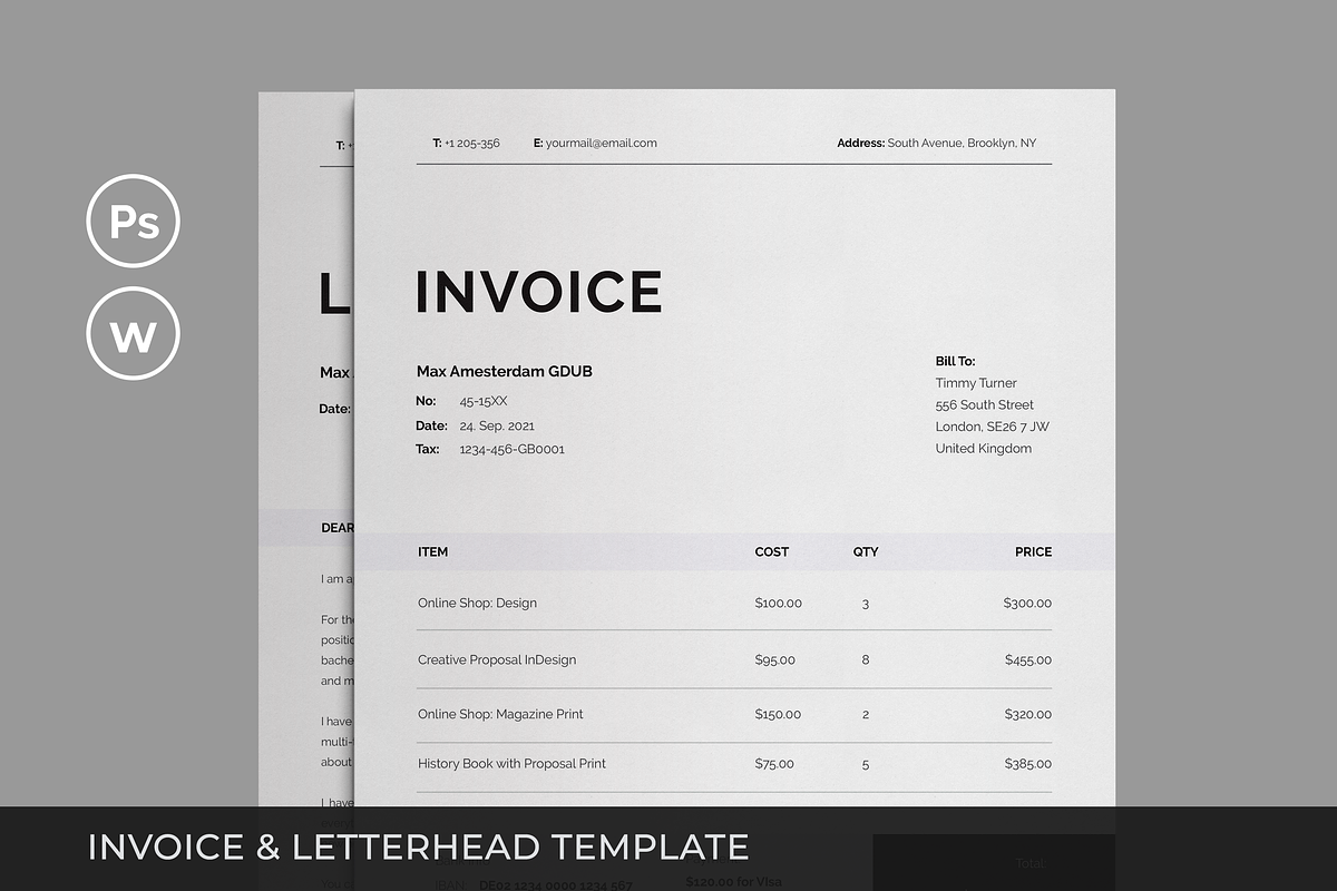 Invoice, a Stationery Template by UX-group (Photo 1 of 4)
