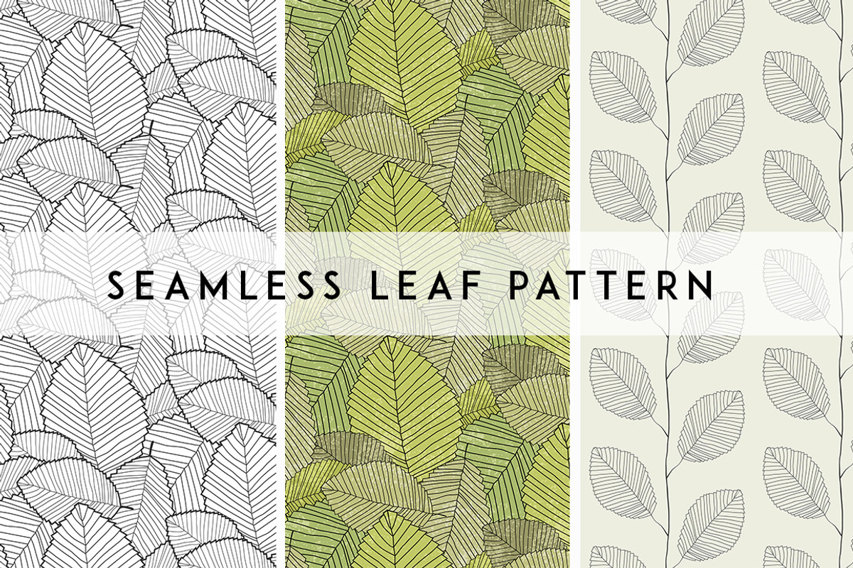 Seamless leaf pattern, a Pattern Graphic by Greeek