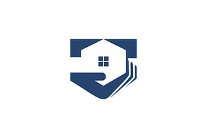 hand hold home logo, a Branding & Logo Template by ZHR Creative