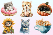 Cute Cat Sticker Clipart Bundle, a Graphic by CitraGraphics (Thumbnail 2 of 4)