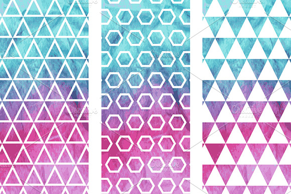 3 Vector Seamless Geometric Pattern