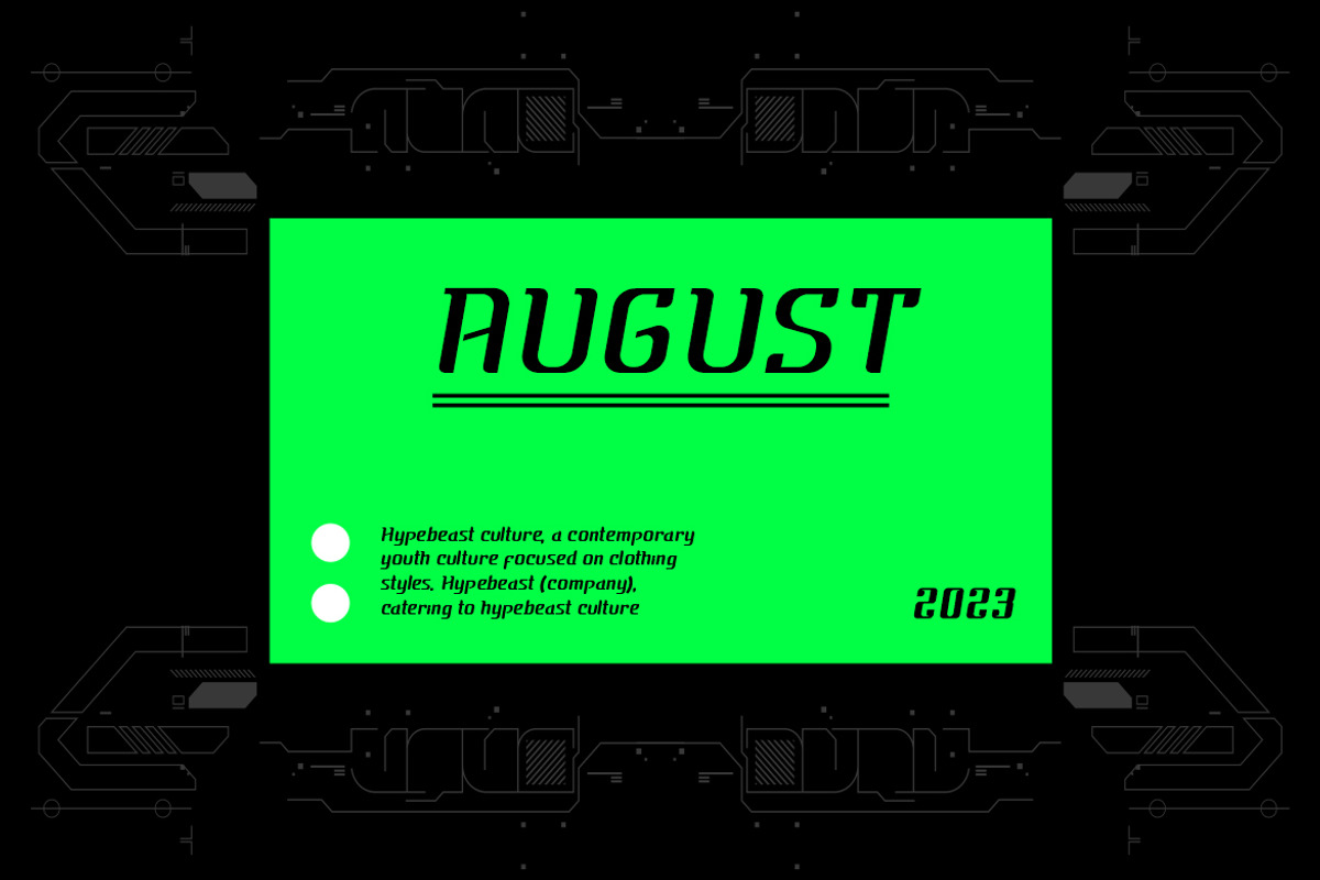 Cyberhouse Futuristic Display Font, a Serif Font by UICreative (Photo 5 of 13)