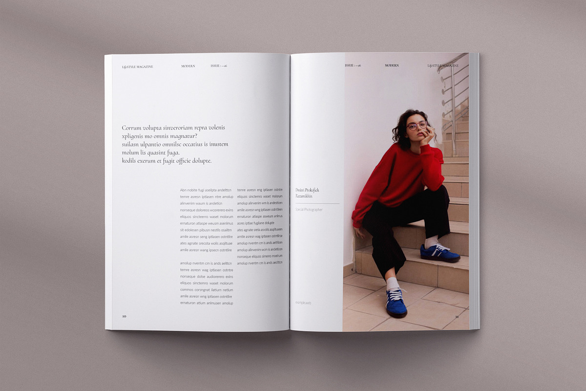 Lifestyle Magazine Template, a Magazine Template by ElvinPrint (Photo 8 of 19)