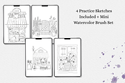 Procreate Watercolor Paper Canvas, a Layer Style Add-On by Wicked Creative (Thumbnail 6 of 7)
