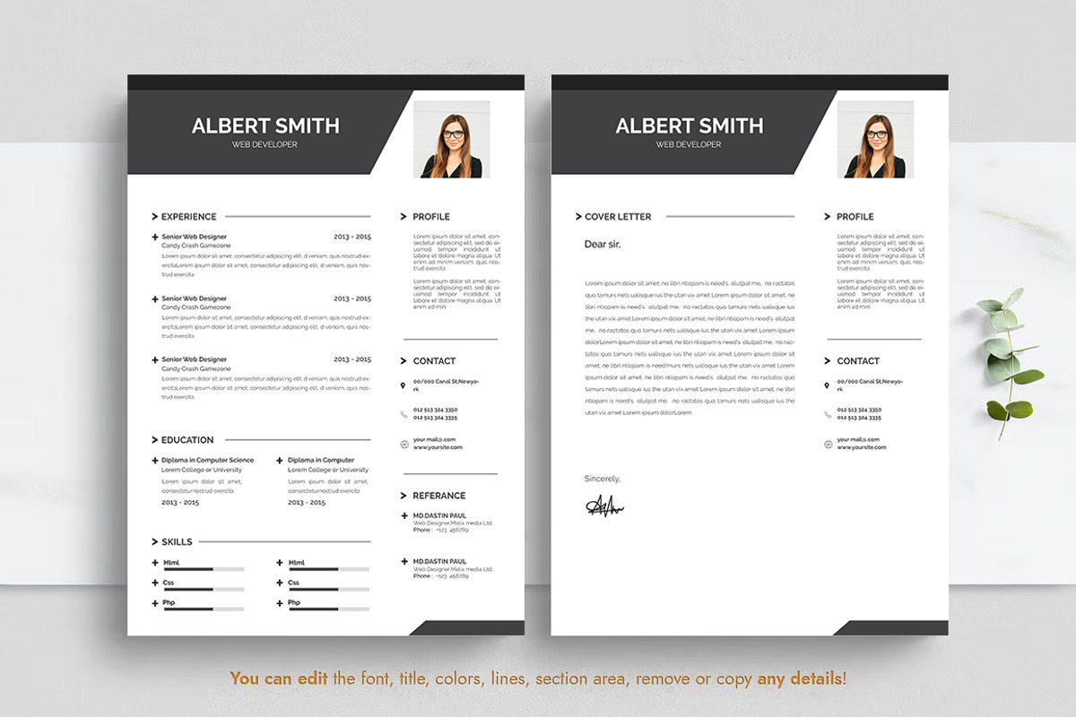 Professional Resume CV Template, a Resume Template by Blackcloud_Creations (Photo 2 of 5)