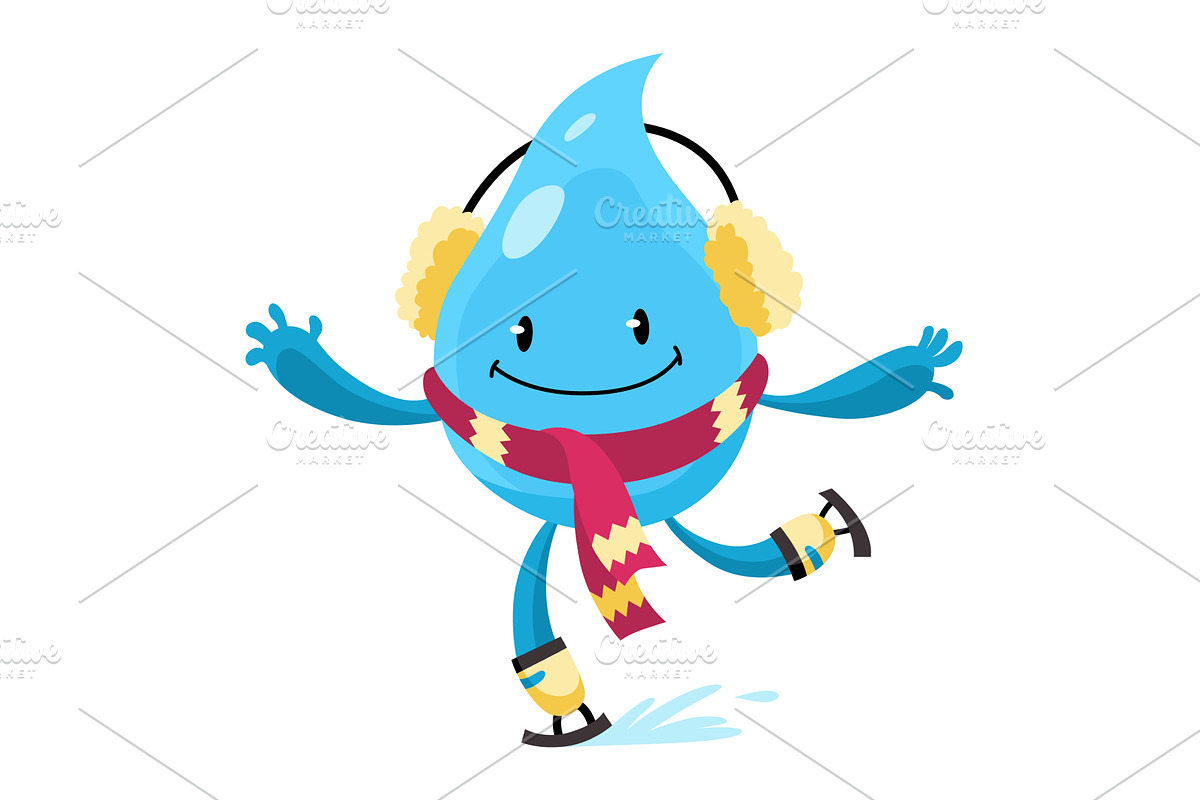 Water drop. Cute aqua character, an Object Illustration by the8monkey