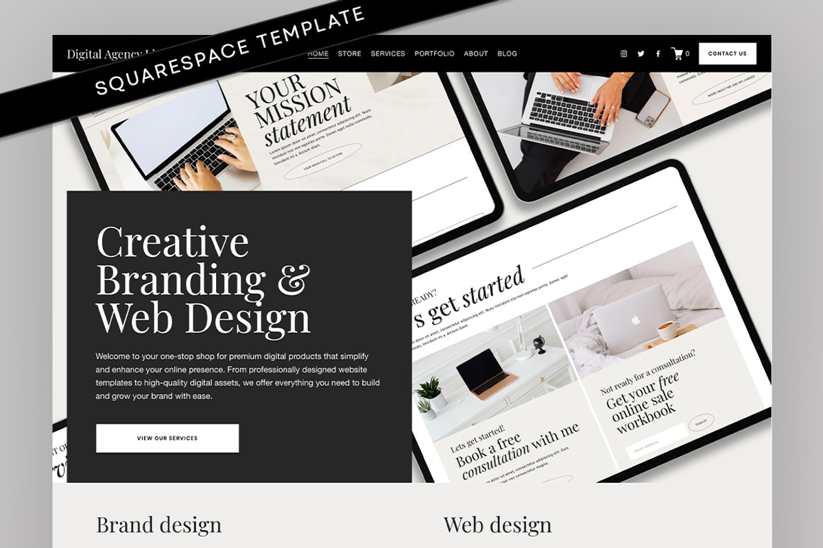 Minimal Portfolio Website, a Squarespace Template by Template Twist Shop (Photo 1 of 10)