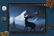 Deer Stamp Brushes for Procreate, a Brushes & More by LovePowerDesigns (Thumbnail 2 of 2)