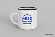 Enamel Camp Mug Mockup, a Cups & Container Mockup by Muhazdinata (Thumbnail 1 of 6)