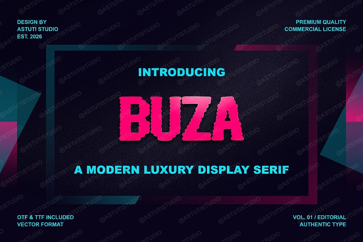 Buza | Elegant & Sophisticated Serif, a Serif Font by Astuti Studio (Photo 2 of 25)