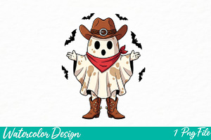 Boo Ghost Goose Png, an Illustration by Watercolor design
