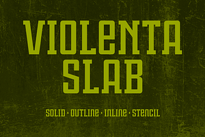 Violenta Slab Font Family, a Slab Serif Font by Graviton Font Foundry