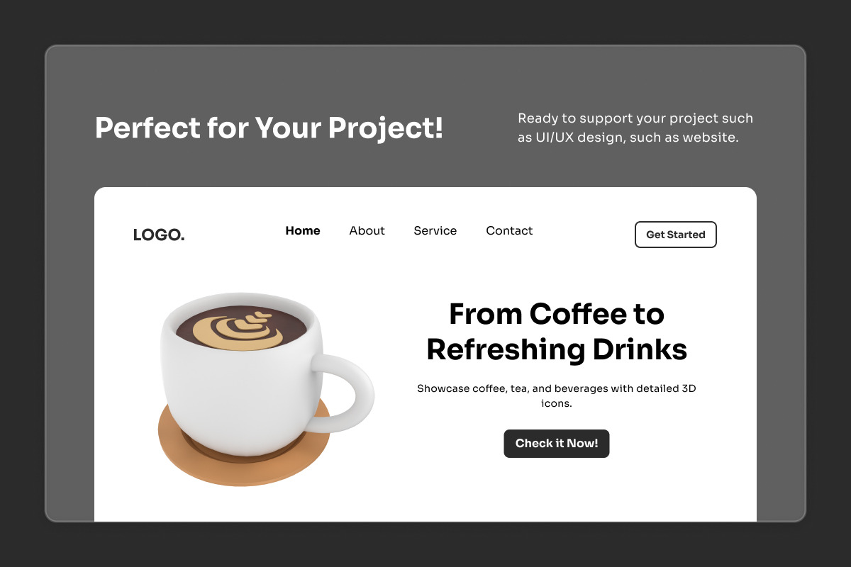 Coffee Shop & Beverage 3D Icon Pack, a Work Illustration by twinstd (Photo 5 of 6)